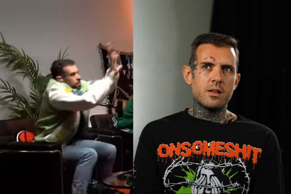 Tensions Rise As Lil Housephone Douses Adam22 With A Drink On No Jumper's Latest Episode