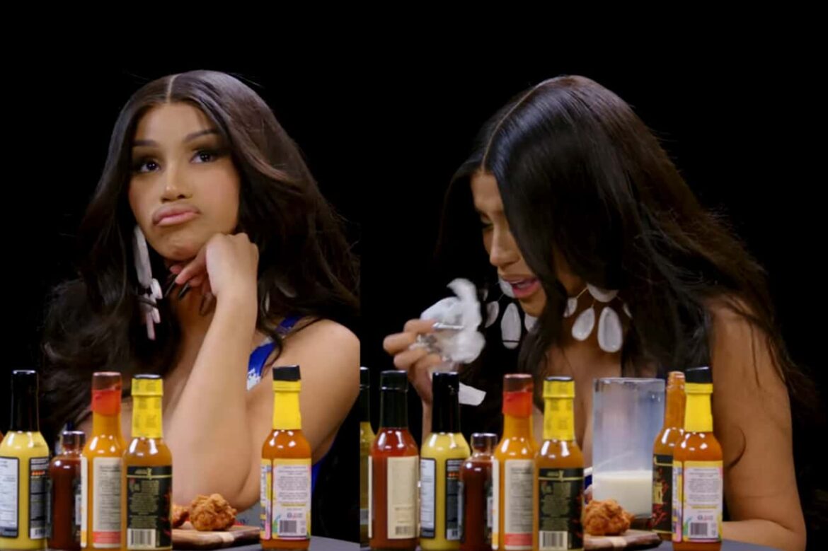 Cardi B Takes on the Spicy Wing Challenge on 'Hot Ones' with Sean Evans