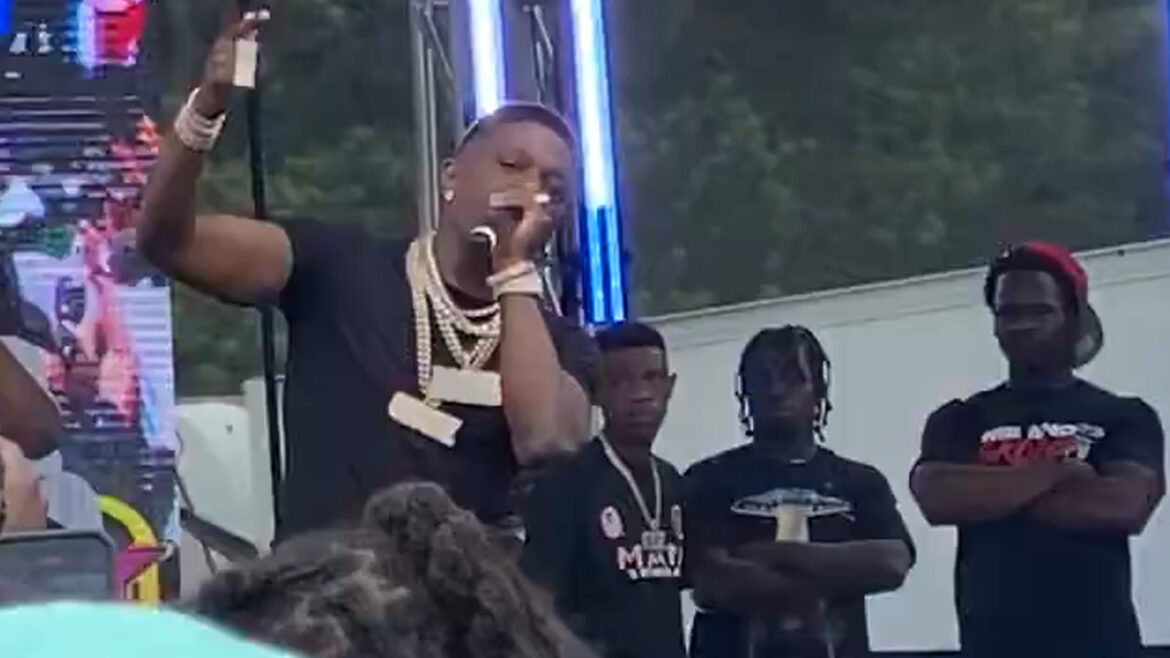 Rick Ross Car Show 2024 stage with Boosie performing